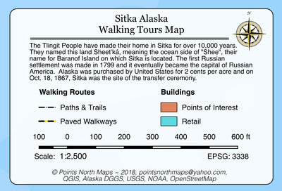 Sitka Alaska Walking Tour Map Preview 2