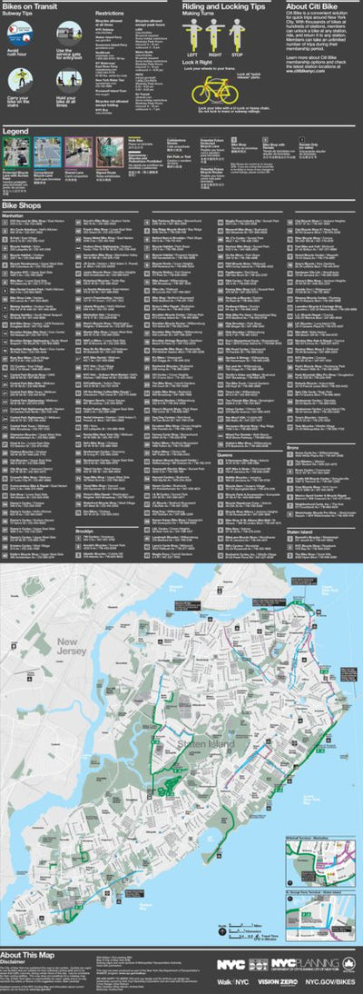 New York City Bike Map - Staten Island