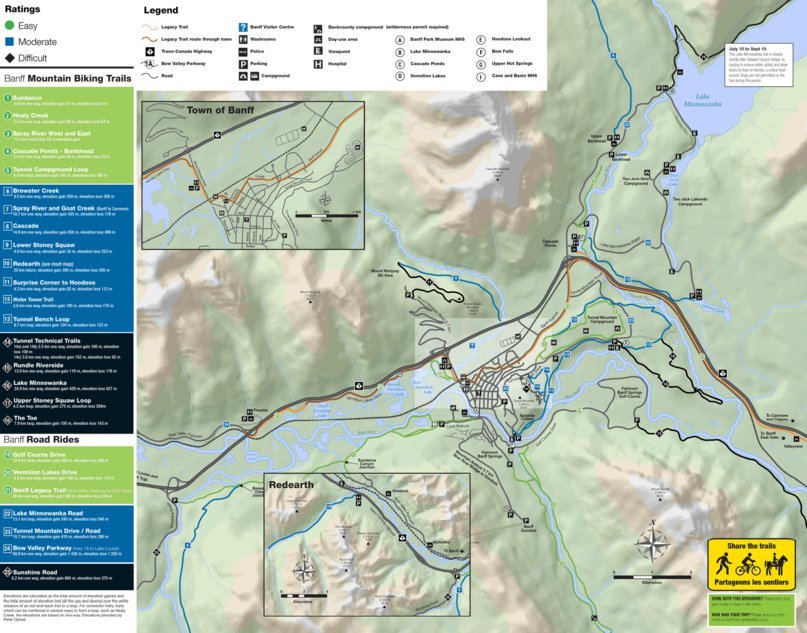 Banff National Park Map By Parks Canada Avenza Maps   20180627145550P3 