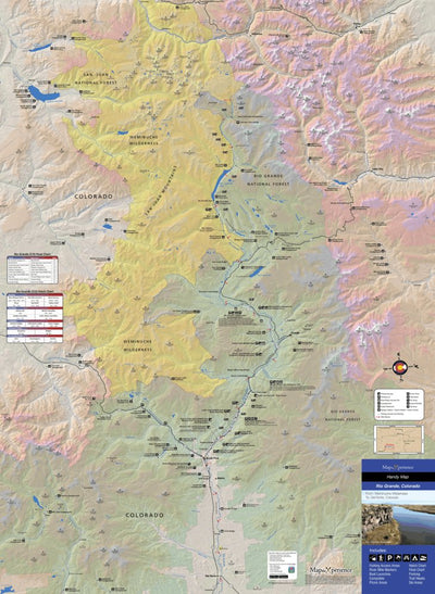 Rio Grande River Fishing Map - Colorado