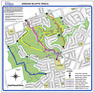 Ardagh Bluffs - Trail Map