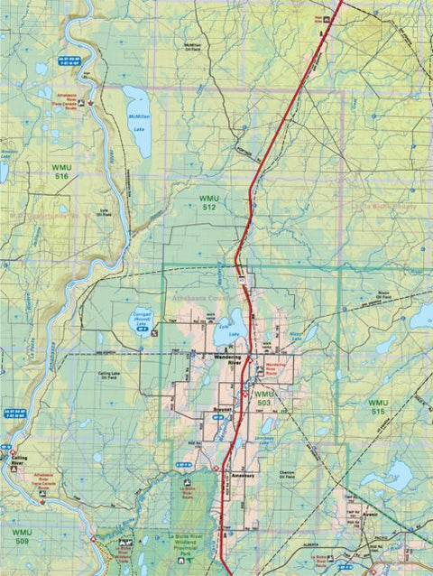 NOAB25 Wandering River - Northern Alberta Topo