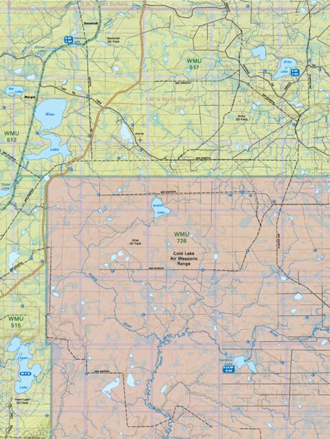 NOAB27 Wiau Lake - Northern Alberta Topo