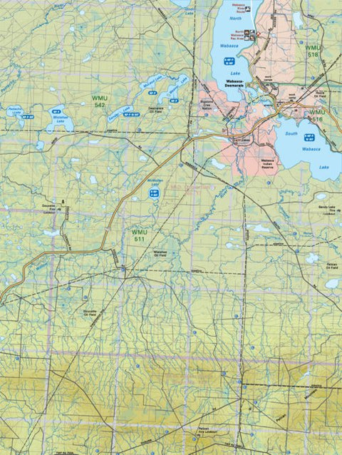 NOAB37 Wabasca Lakes - Northern Alberta Topo
