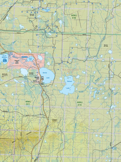 NOAB38 Sandy Lakes - Northern Alberta Topo