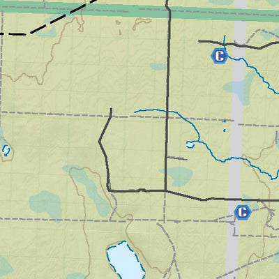 NOAB38 Sandy Lakes - Northern Alberta Topo