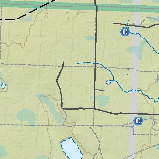 NOAB38 Sandy Lakes Northern Alberta Topo Map by Backroad Mapbooks