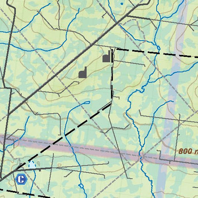 NOAB71 Chinchaga Wildland Prov Park - Northern Alberta Topo