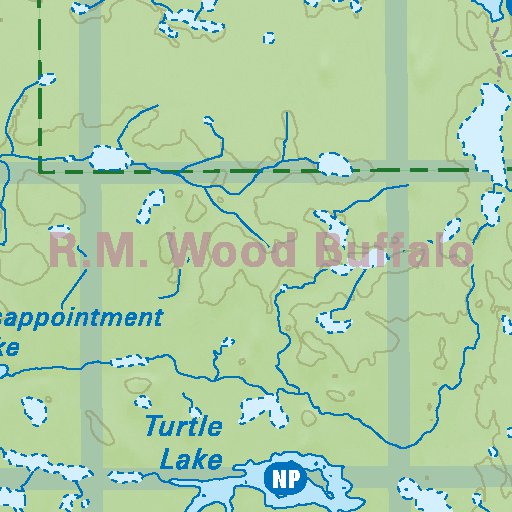 NOAB97 Lake Athabasca Northern Alberta Topo Map by Backroad Mapbooks