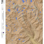 Mount Goddard, California 7.5 Minute Topographic Map - Color Hillshade