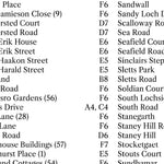 Shetland Town Index and Legend