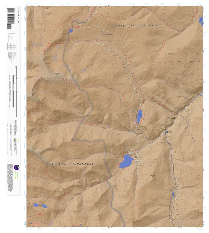 Mount Hope, Colorado 7.5 Minute Topographic Map - Color Hillshade by ...