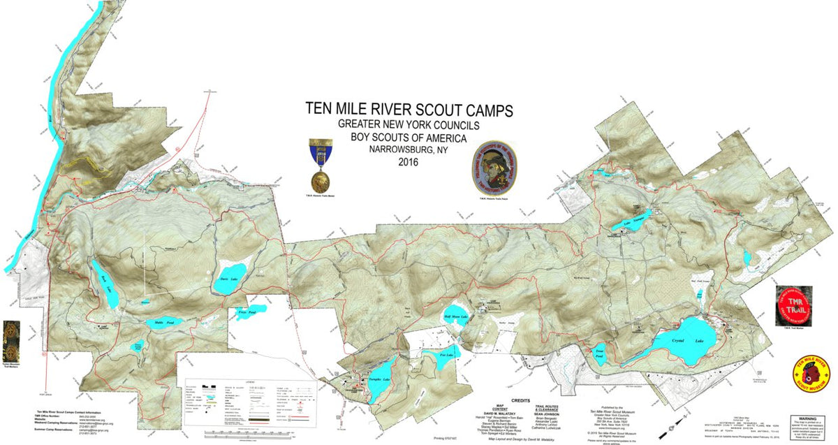 2016 Ten Mile River Scout Camps Trail Map by Ten Mile River Scout ...