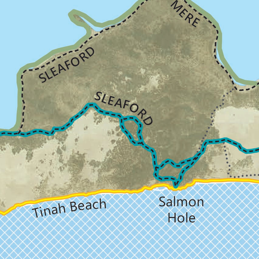 Lincoln National Park Sleaford to Wanna Map by Mapland Department