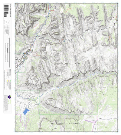 Springdale Quad Map Springdale East, Utah 7.5 Minute Topographic Map by Apogee Mapping, Inc ...