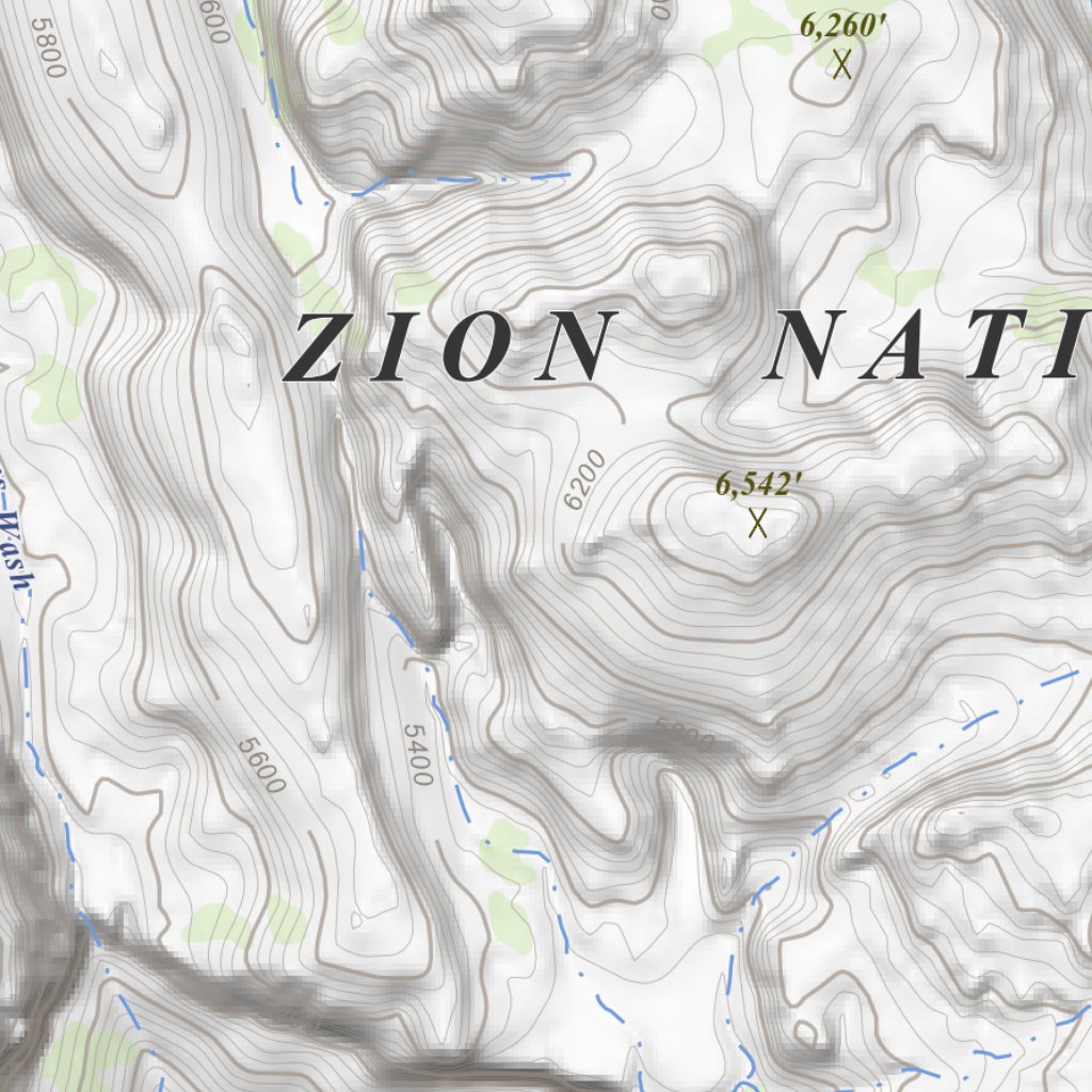 Springdale Quad Map Springdale East, Utah 7.5 Minute Topographic Map by Apogee Mapping, Inc ...