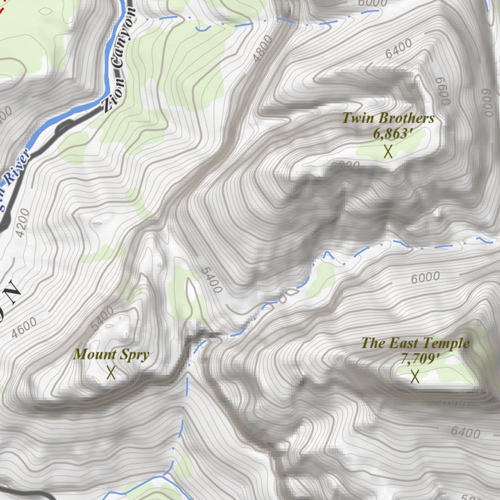 Springdale East, Utah 7.5 Minute Topographic Map by Apogee Mapping, Inc ...