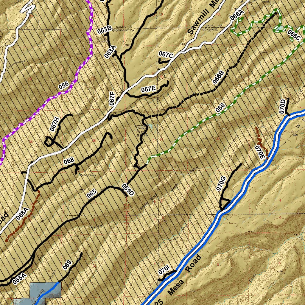 DominguezEscalante National Conservation Area Travel Map by Bureau of