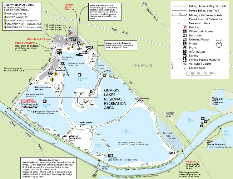 Quarry Lakes Regional Recreation Area Map by EBRPD | Avenza Maps