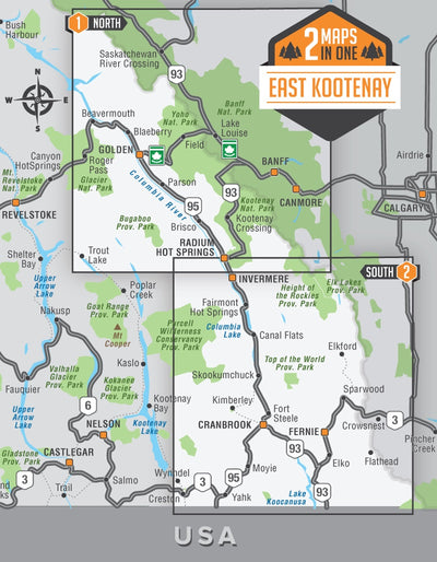 East Kootenay Recreation Map 2nd edition (BC Rec Map Bundle)