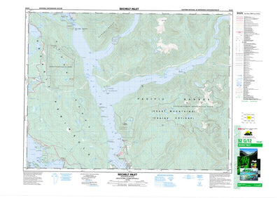 Sechelt Inlet, BC (092G12 CanMatrix) Map by Natural Resources Canada ...
