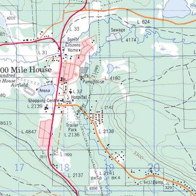 100 Mile House, BC (092P11 CanMatrix)
