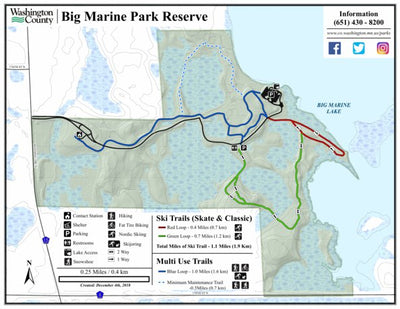 Big Marine Park Reserve Winter Map
