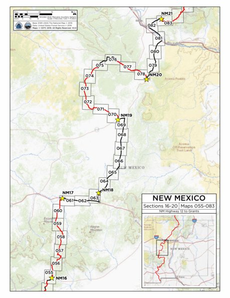 CDT Map Set - New Mexico 16-20 - Key Map
