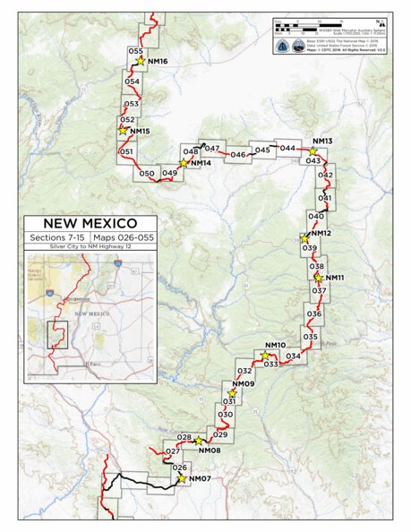 CDT Map Set - New Mexico 7-15 - Key Map