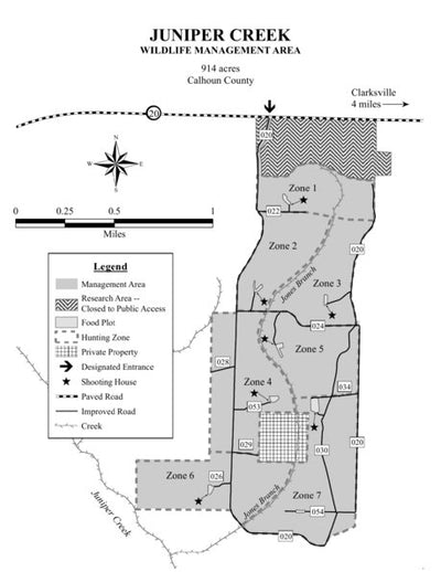 Juniper Creek WMA Brochure Map