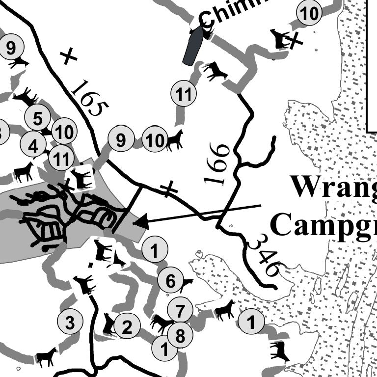 Land Between The Lakes - Wranglers Campground Trails Map by US Forest 