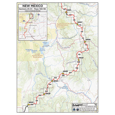 CDT Map Set - New Mexico Sections 25-31 - Cuba to Colorado Border