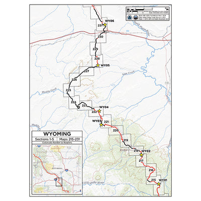 CDT Map Set - Wyoming Sections 1-5 - Colorado Border to Rawlins