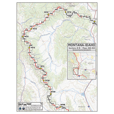 CDT Map Set - Montana-Idaho Sections 8-16 - Bannock Pass to Interstate 15