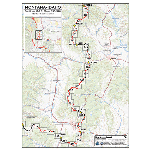 CDT Map Set - Montana-Idaho Sections 17-22 - Interstate 15 to Rogers ...