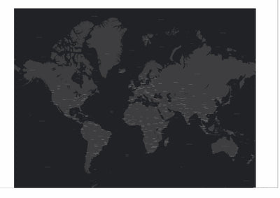 World Map (Dark Grey)