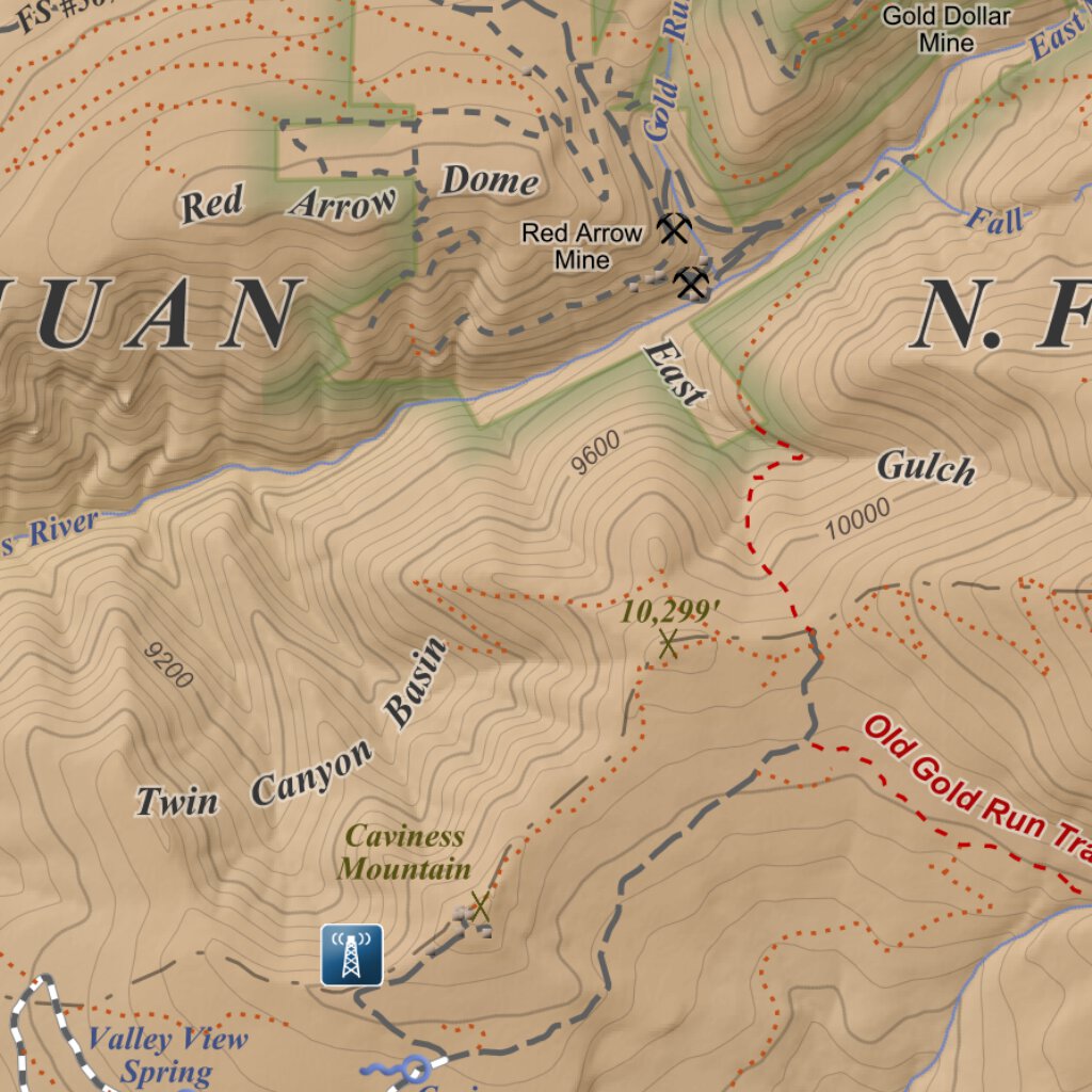 Lavender Peak, Colorado 15 Minute Topographic Map - Color Hillshade by ...