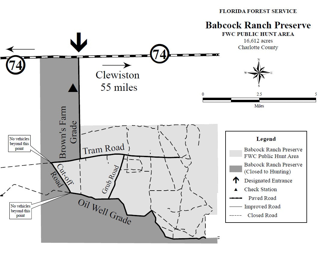 Babcock Ranch Preserve Tier I Area Brochure Map by Florida Fish and ...