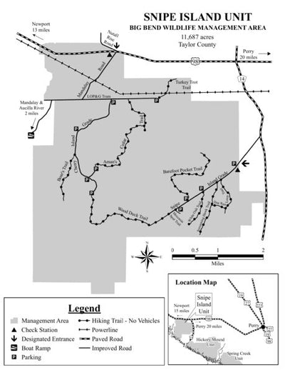 Big Bend WMA - Snipe Island Unit Brochure Map