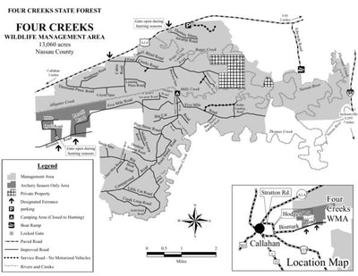 Four Creeks WMA Brochure Map by Florida Fish and Wildlife