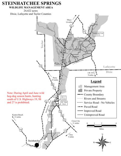 Steinhatchee Springs WMA Brochure Map