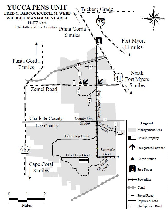 Babcock/Webb - Yucca Pens WMA Brochure Map by Florida Fish and Wildlife  Conservation Commission