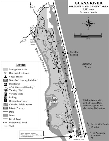 Guana River WMA Brochure Map by Florida Fish and Wildlife