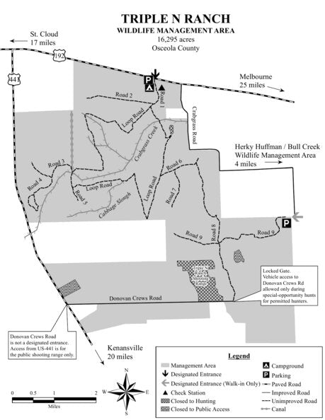 Triple R Ranch Map Triple N Ranch WMA Brochure Map by Florida Fish and Wildlife ...