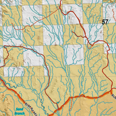 Wyoming Antelope Unit 57 Map with Land Ownership