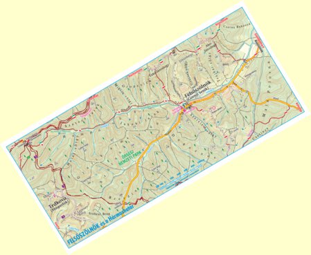 Hármashatár, Felsőszölnök turistatérkép, SLO-A-HU border triangle tourist map