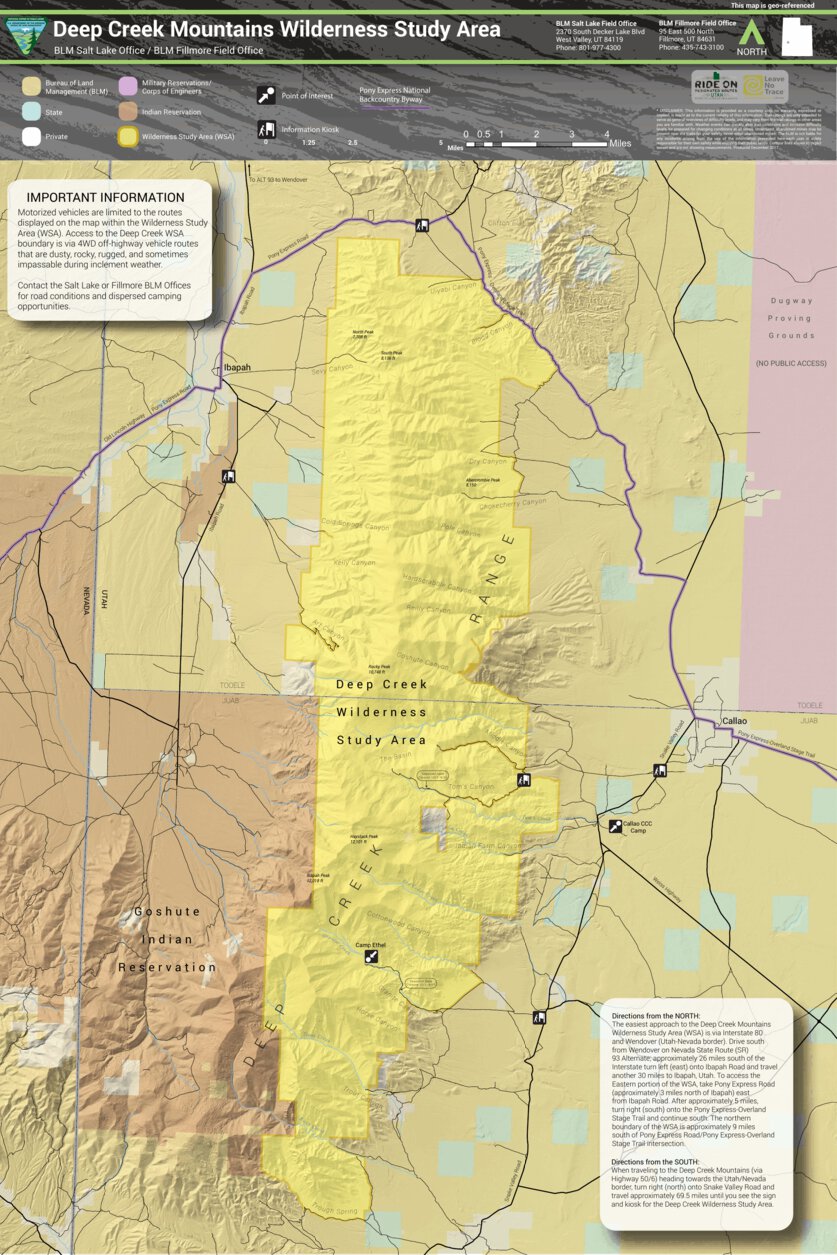 BLM Utah Deep Creek Mountains WSA Map by Bureau of Land Management ...