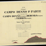 CAMPODENNO PRIMA PARTE Mappa originale d'impianto del Catasto austro-ungarico. Scala 1:2880