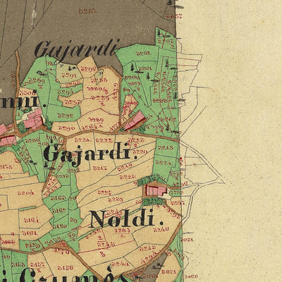 GRUMES Mappa originale d'impianto del Catasto austro-ungarico. Scala 1:2880