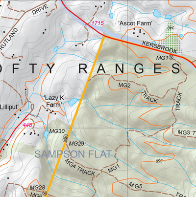 Mount Lofty Ranges Map 178A2